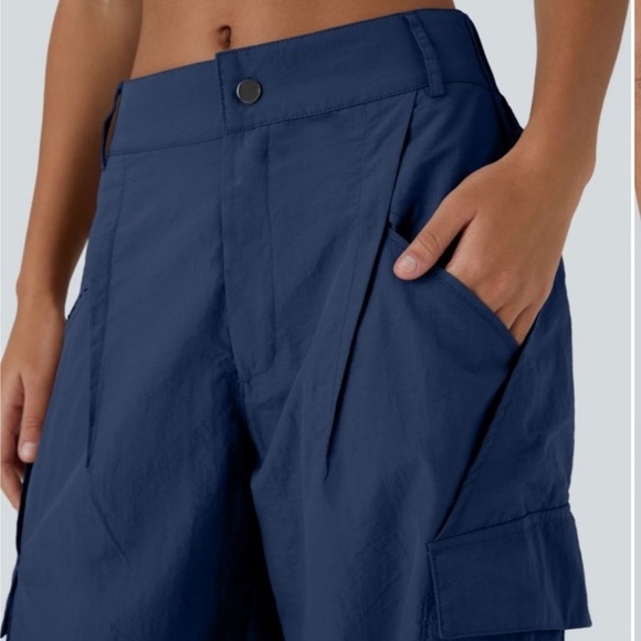 Women's Navy Cargo Pants - Picture 5 of 8